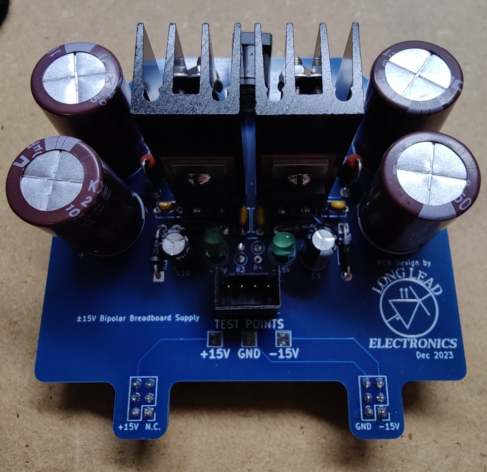 Bipolar +/- 15V Breadboard Power Converter